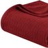 King Burgundy Cotton Plain Weave Geometric Blanket