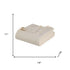 Twin Ivory Cotton Plain Weave Geometric Blanket