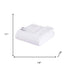 Twin White Cotton Plain Weave Geometric Blanket