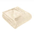 King Ivory Fleece Plain Weave Plush Blanket