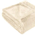King Ivory Fleece Plain Weave Plush Blanket