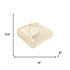 King Ivory Fleece Plain Weave Plush Blanket
