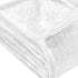 King White Fleece Plain Weave Plush Blanket