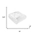 King White Fleece Plain Weave Plush Blanket