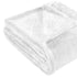 King White Fleece Plain Weave Plush Blanket