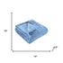 14" X 15" Blue Fleece Plain Weave Plush Throw Blanket