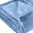 14" X 15" Blue Fleece Plain Weave Plush Throw Blanket