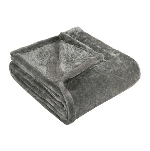 14" X 15" Silver Fleece Plain Weave Plush Throw Blanket