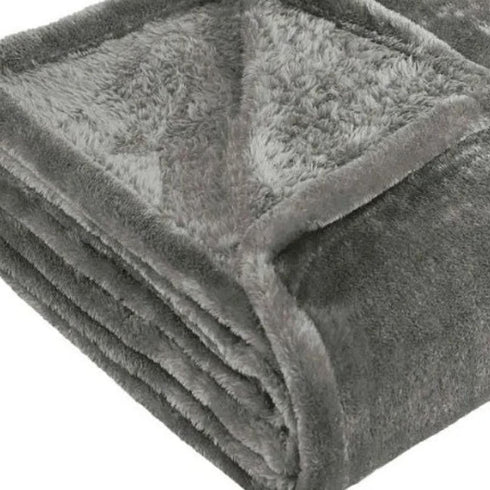 14" X 15" Silver Fleece Plain Weave Plush Throw Blanket