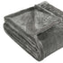 14" X 15" Silver Fleece Plain Weave Plush Throw Blanket