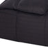 King Black Cotton Plain Weave Striped Blanket
