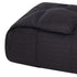 King Black Cotton Plain Weave Striped Blanket