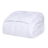 King White Cotton Plain Weave Striped Blanket