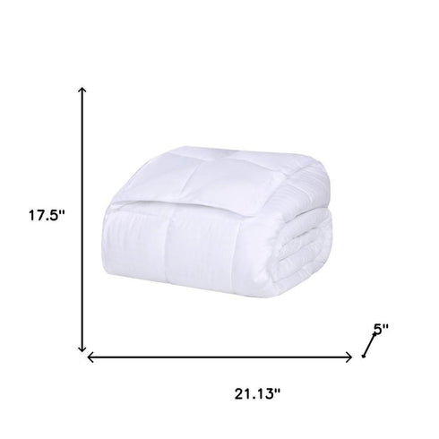 King White Cotton Plain Weave Striped Blanket