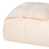 Twin Ivory Cotton Plain Weave Striped Blanket