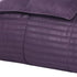 Twin Plum Cotton Plain Weave Striped Blanket