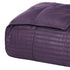 Twin Plum Cotton Plain Weave Striped Blanket