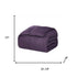 Twin Plum Cotton Plain Weave Striped Blanket