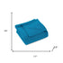 Queen Azure Cotton Waffle Weave Blanket