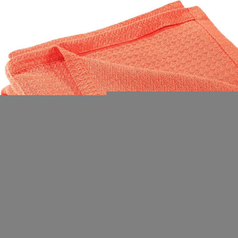 Queen Coral Cotton Waffle Weave Blanket