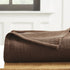 King Chocolate Cotton Waffle Weave Blanket