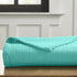 King Turquoise Cotton Waffle Weave Blanket