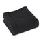 Twin Black Cotton Waffle Weave Blanket