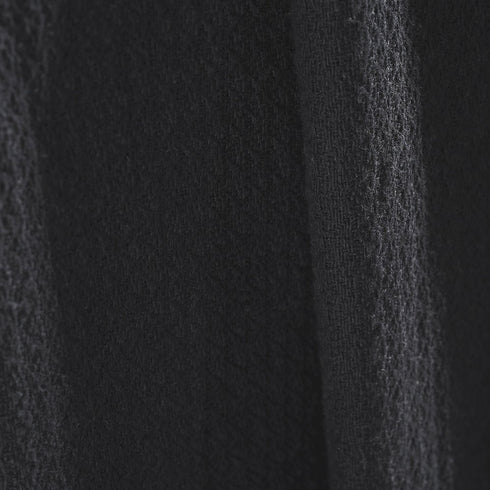 Twin Black Cotton Waffle Weave Blanket
