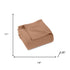 Twin Camel Cotton Waffle Weave Blanket