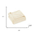 Twin Ivory Cotton Waffle Weave Blanket