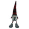24" Red Gray And White Fabric Christmas Santa Standing Gnome