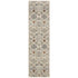 8' Green and Ivory Floral Power Loom Runner Rug
