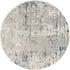 8' X 10' Blue and Gray Abstract Power Loom Area Rug