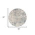 8' X 10' Blue and Gray Abstract Power Loom Area Rug