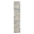 8' Blue and Gray Abstract Power Loom Runner Rug