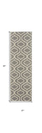 7' Gray Moroccan Power Loom Runner Rug