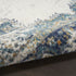 10' Blue And Ivory Oriental Distressed Runner Rug