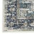 10' Blue And Ivory Oriental Distressed Runner Rug