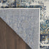 10' Blue And Ivory Oriental Distressed Runner Rug