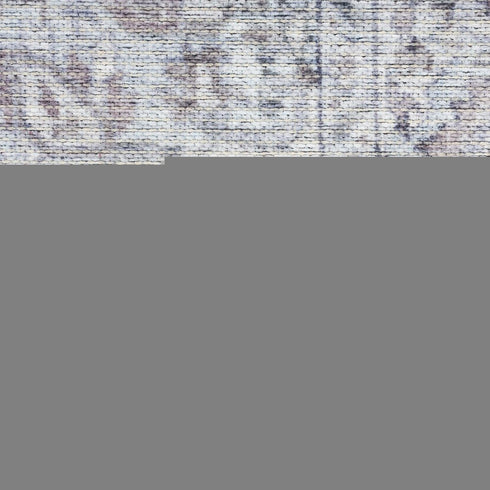 8' X 10' Blue And Pink Floral Power Loom Distressed Washable Area Rug