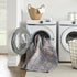 8' Gray Floral Power Loom Distressed Washable Runner Rug