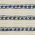 12" X 20" Ivory and Blue Striped Cotton Blend Throw Pillow With Texture