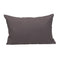 12" X 18" Gray Cotton Throw Pillow
