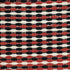 20" Red and Black Cotton Throw Pillow with Tassels