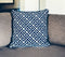 20" Blue Greek Key Cotton Throw Pillow