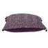 18" Purple and White Weave Cotton Throw Pillow With Pom Poms