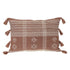 14" X 20" Beige and Brown Southwestern Cotton Throw Pillow With Tassels