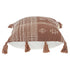 14" X 20" Beige and Brown Southwestern Cotton Throw Pillow With Tassels
