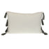 14" X 20" Beige and Black Southwestern Cotton Throw Pillow With Tassels