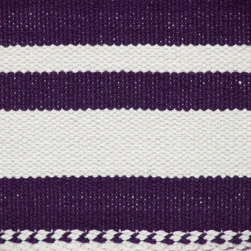 18" Purple and White Cotton Throw Pillow